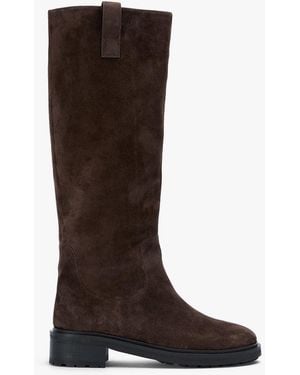 Tony Bianco Hayes Espresso Suede Casual Boot Calf - Brown