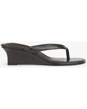 Tony Bianco Edgy Choc Croc Dress Wedge - White