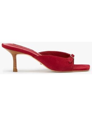 Tony Bianco Rada Scarlet Suede Dress Sandal - Red
