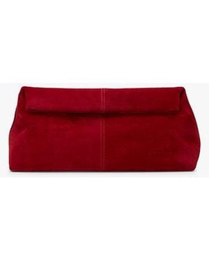 Tony Bianco Alys Suede Clutch - Red