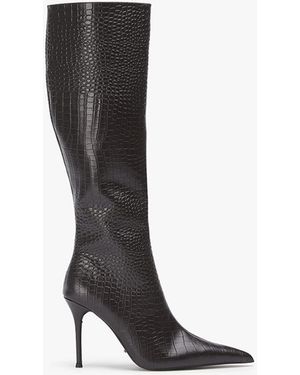 Tony Bianco Izia Choc Croc Dress Boot Calf - Black