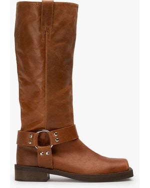 Tony Bianco Biker Cognac Casual Boot Calf - Brown