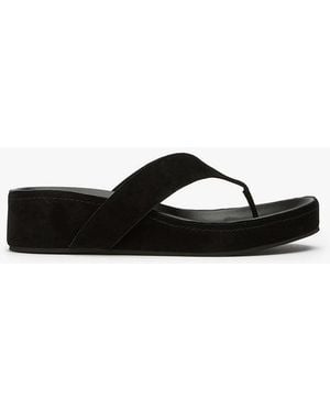 Tony Bianco Blaire Suede Casual Sandal - Black