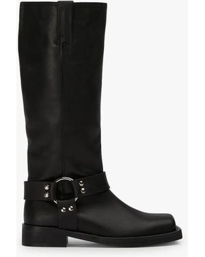 Tony Bianco Biker Wax Casual Boot Calf - Black