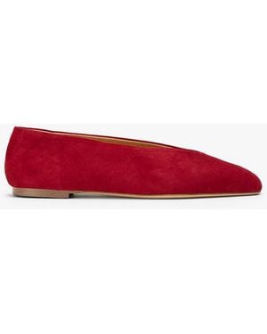 Tony Bianco Brash Scarlet Suede Casual Flat - Red