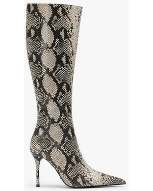 Tony Bianco Izia Ecru Snake Dress Boot Calf - White