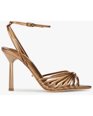 Tony Bianco Maxos Bronze Nappa Metallic Dress Sandal - White