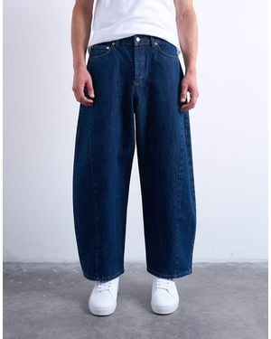 TOPMAN Rigid Barrel Jean - Blue