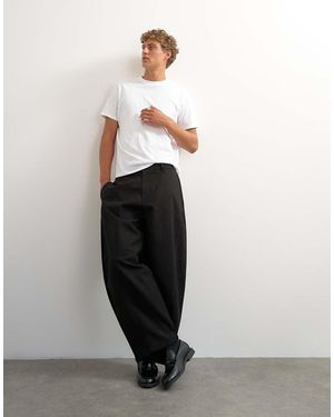TOPMAN Barrel Fit Trouser - White