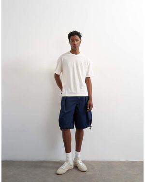 TOPMAN Balloon Fit Ripstop Short - White