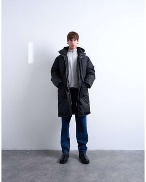 TOPMAN Double Pocket Parka - Blue