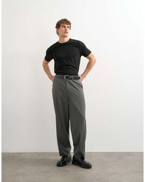 TOPMAN Relaxed Fit Pinstripe Trouser - White