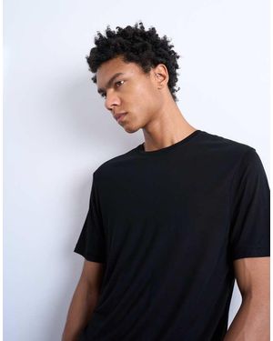 TOPMAN Classic Fit Sheer T-Shirt - Black