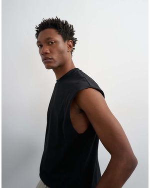 TOPMAN Relaxed Fit Sleeveless T-shirt - White