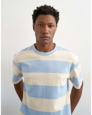 TOPMAN Relaxed Fit T-shirt With Wide Stripe - White
