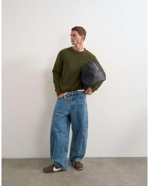 TOPMAN Relaxed Fit Loose Knit Jumper - Blue