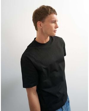 TOPMAN Relaxed Fit Crop T-Shirt - Black
