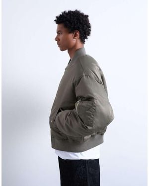 TOPMAN Ma1 Bomber Jacket - White