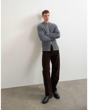TOPMAN Straight Fit Jeans With Coated Velour Finish - Grey