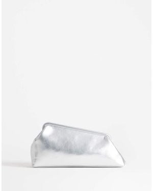 TOPSHOP Anna Medium Angular Clutch Bag - White