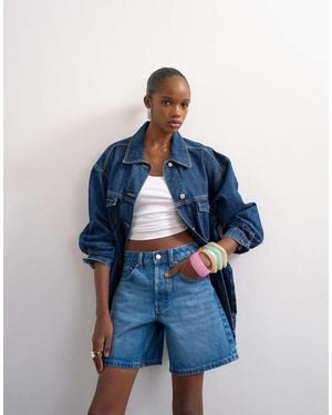 TOPSHOP Denim Editor Short - Blue