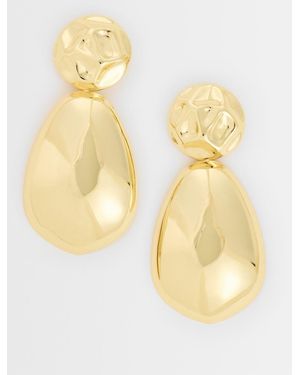 TOPSHOP Faye Stud Drop Earrings - Metallic