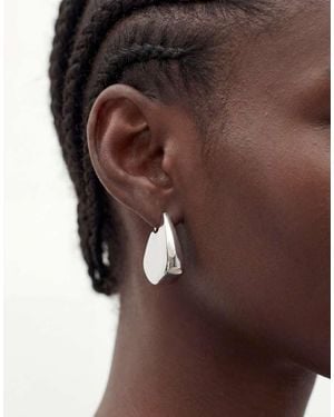 TOPSHOP Casey Waterproof Chunky Hoop Earrings - Grey