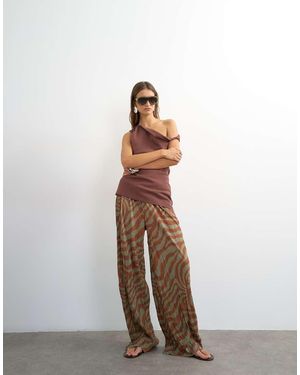 TOPSHOP Plisse Trouser - White