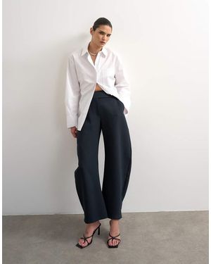 TOPSHOP Tailored Barrel Trouser - Blue