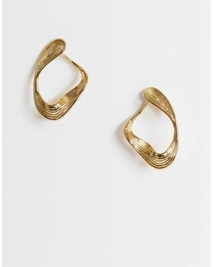 TOPSHOP Daphne Waterproof Stainless Steel Earrings - Metallic