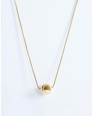 TOPSHOP Dolly Waterproof Necklace With Ball - Metallic