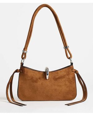 TOPSHOP Sansa Small Shoulder Bag With Hardware - Brown