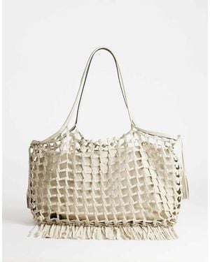 TOPSHOP Tobias Large Woven Tote Bag - Natural