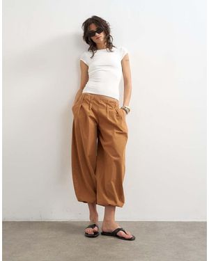 TOPSHOP Poplin Balloon Trouser - White