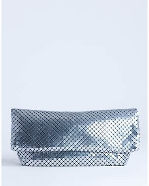 TOPSHOP Prince Chainmail Oversized Clutch Bag - Blue
