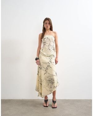 TOPSHOP Co-Ord Bias Maxi Slip Skirt - White