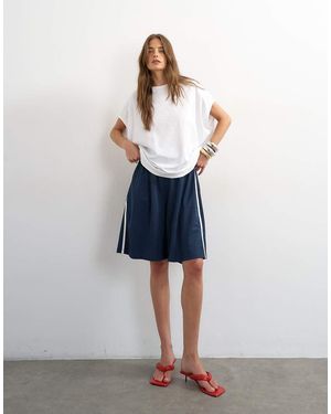 TOPSHOP Sport Stripe Detail Shorts - Blue