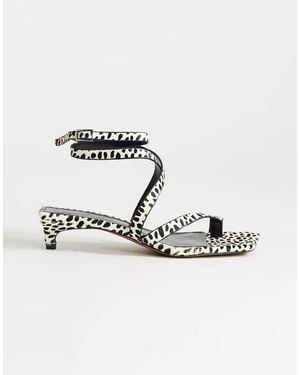 TOPSHOP Sophie Strappy Mid Heel Sandals - Metallic
