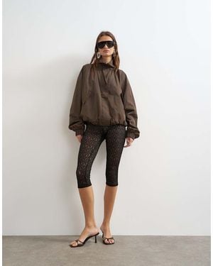 TOPSHOP Lace Capris - Natural