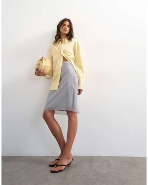TOPSHOP Organza 90s Length Skirt - White