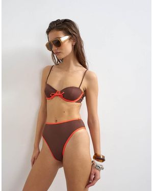 TOPSHOP Ibiza Underwire Bikini Top - Orange