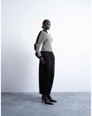 TOPSHOP Oversized Barrel Leg Jogger - White