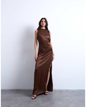 TOPSHOP Low Armhole Maxi Occasion Dress - Purple
