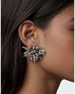 TOPSHOP Cara Statement Flower Earrings - Metallic