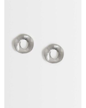 TOPSHOP Francis Waterproof Stainless Steel Round Earrings - Grey