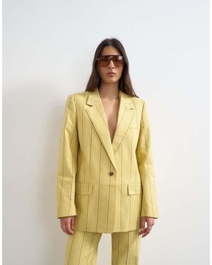TOPSHOP Co Ord Occasion Stripe Blazer - Metallic