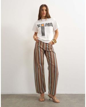 TOPSHOP Barrel Mid Rise Jean - White