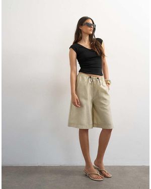 TOPSHOP Taffeta A Line Longline Short - Multicolour