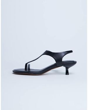 TOPSHOP Amber Toe Thong Mid Heel - Blue