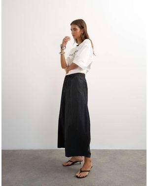 TOPSHOP Techy Oversized Ovoid Mid Length Trouser - White